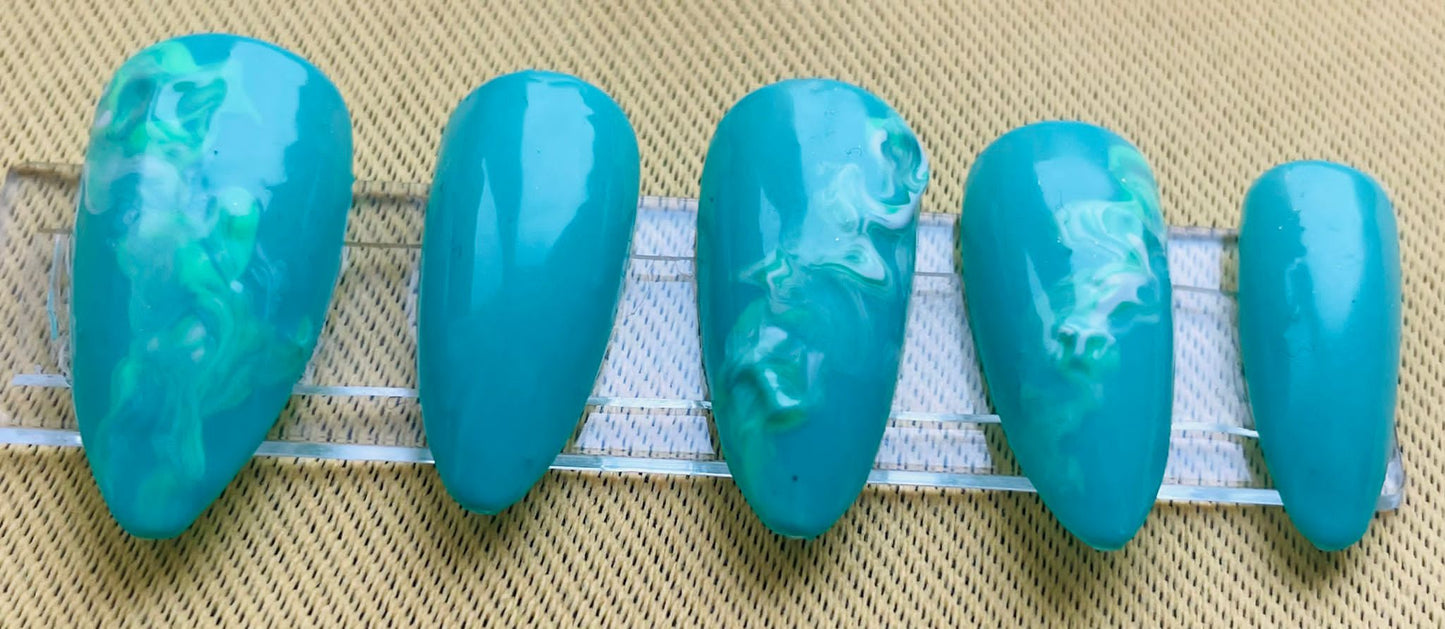 Marble press ons
